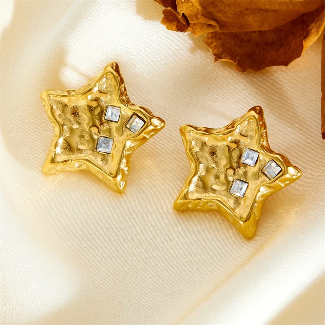 Gold Star Earrings