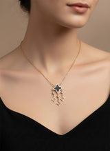 Women’s Necklace Clover Pendant Crystal Elegant Design