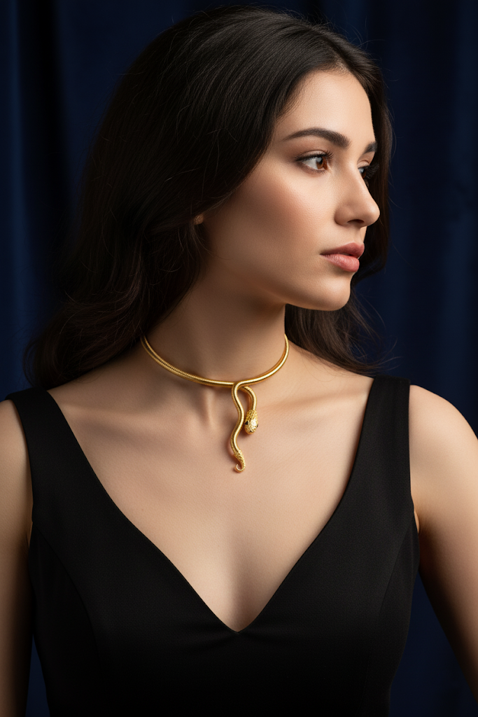 Women’s Choker Snake Design Detail - Classic Style