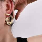 Gold Twisted Earrings