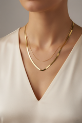 Women’s Necklace Layered Flexible Flat Design