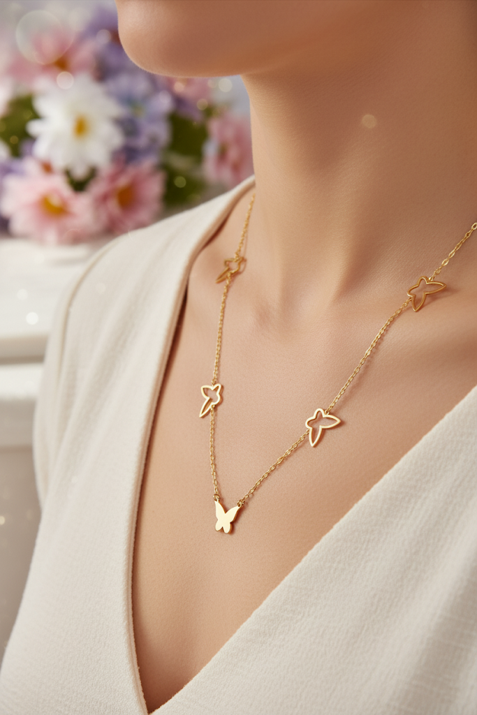 Women’s Necklace Stainless Steel Butterfly Design