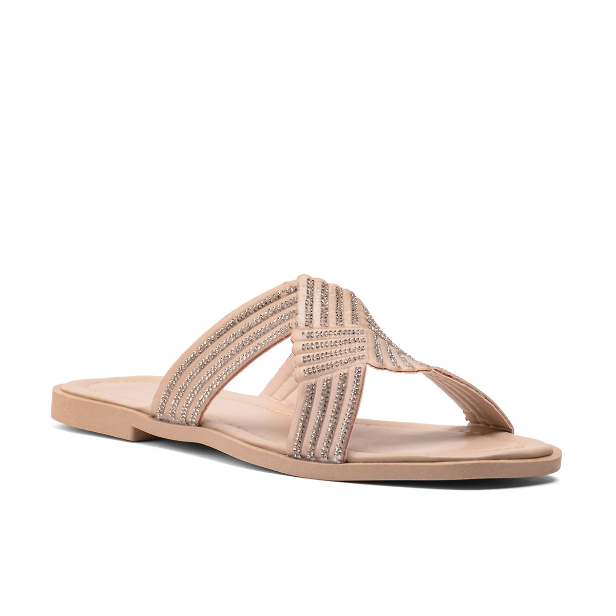 v branda - Slipper Leather With Glitter - women