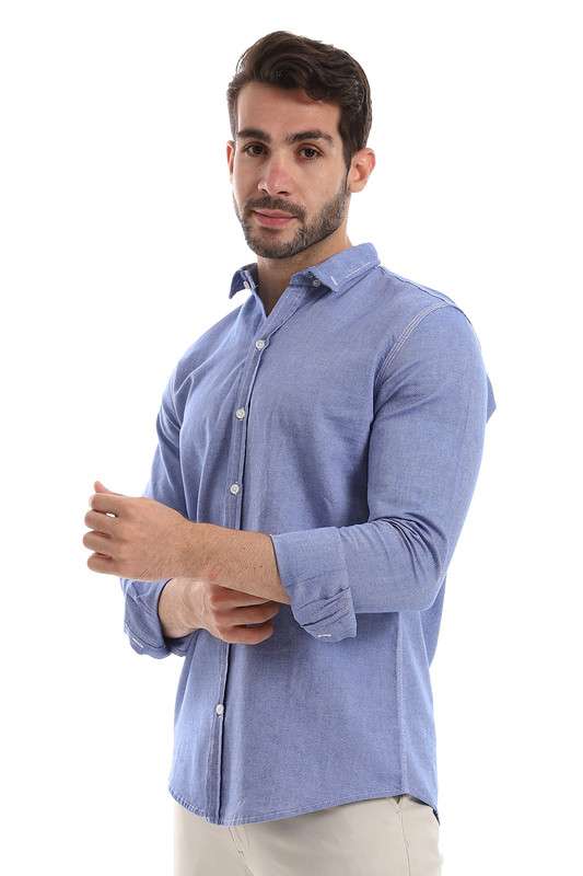 White Rabbit - Front Buttoned Down Plain Men Shirt For Men