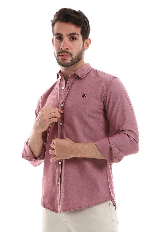 White Rabbit - Front Buttoned Down Plain Men Shirt For Men