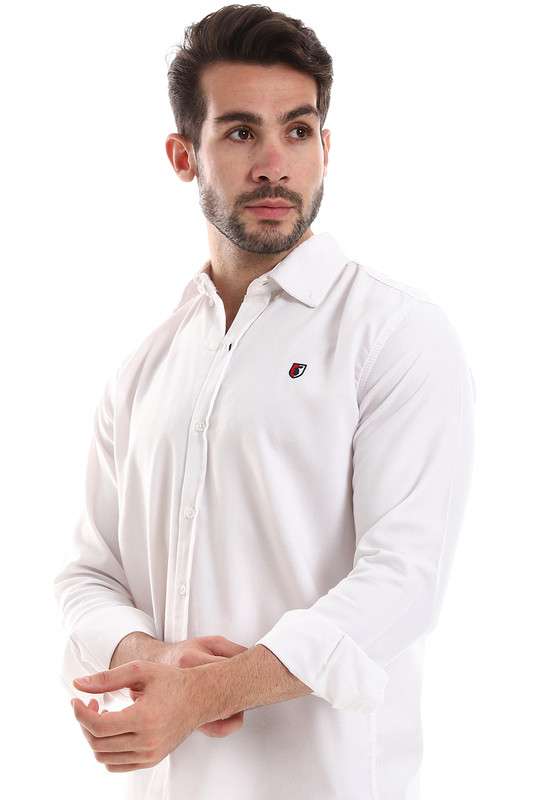 White Rabbit - Front Buttoned Down Plain Men Shirt For Men