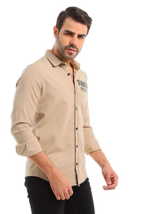 White Rabbit - Cuff Long Sleeves Printed Shirt For Men
