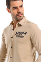 White Rabbit - Cuff Long Sleeves Printed Shirt For Men