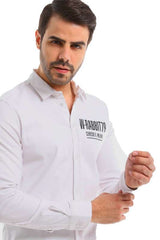 White Rabbit - Cuff Long Sleeves Printed Shirt For Men