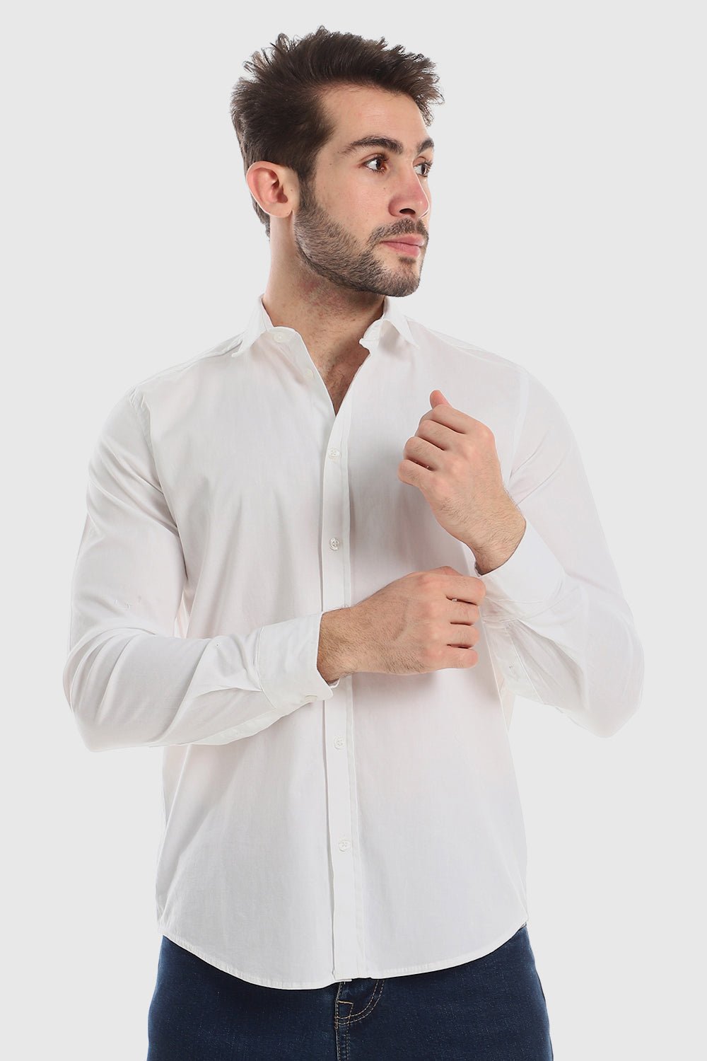 White Rabbit Chic Long Sleeves Button Down Shirt - Black