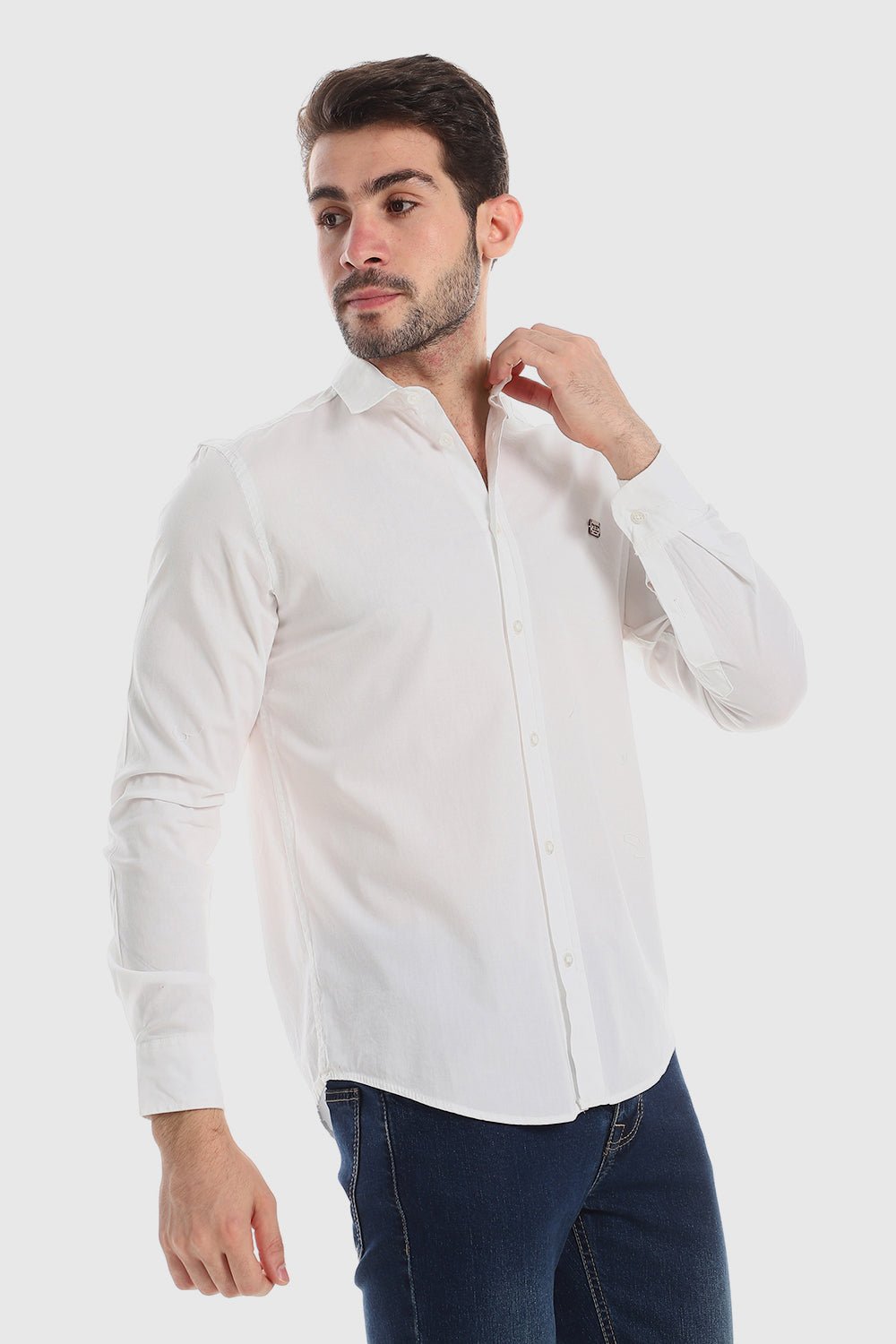 White Rabbit Chic Long Sleeves Button Down Shirt - Black