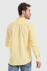 White Rabbit Modish Mandarin Collar Button Down Shirt - Baby Blue