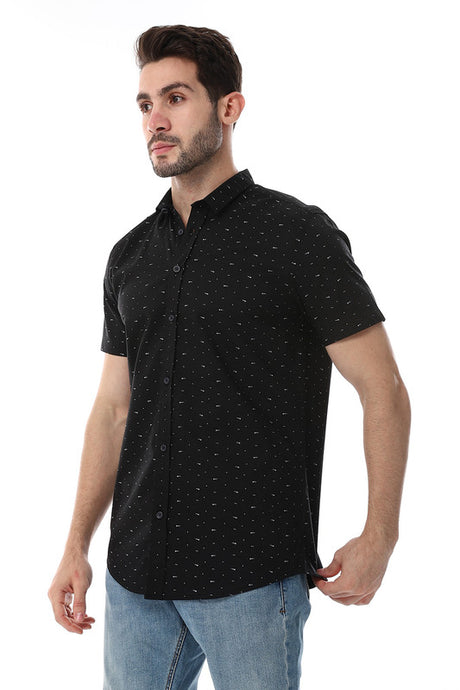 White Rabbit Self Pattern Buttons Down Closure Shirt