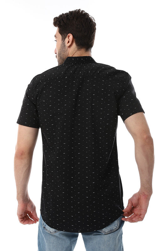 White Rabbit Self Pattern Buttons Down Closure Shirt