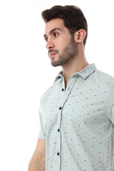 White Rabbit Self Pattern Buttons Down Closure Shirt