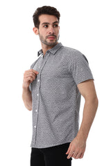 White Rabbit  Self Pattern Short Sleeves Shirt