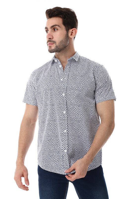 White Rabbit  Self Pattern Short Sleeves Shirt