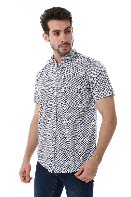 White Rabbit  Self Pattern Short Sleeves Shirt