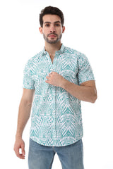 White Rabbit Palm Pattern Short Sleeves Shirt