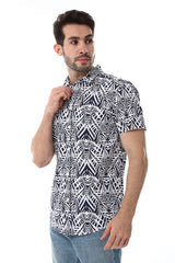 White Rabbit Palm Pattern Short Sleeves Shirt