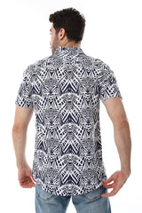 White Rabbit Palm Pattern Short Sleeves Shirt