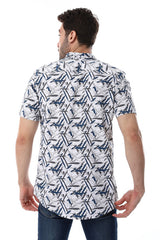 White Rabbit Self Pattern Turn Down Collar Shirt