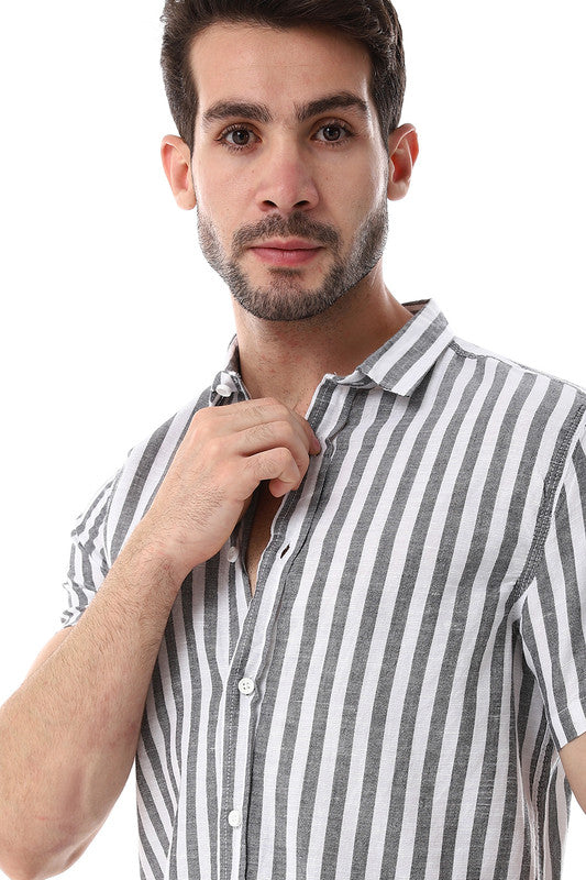 White Rabbit Awning Strip Pattern Shirt