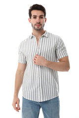 White Rabbit Awning Strip Pattern Shirt