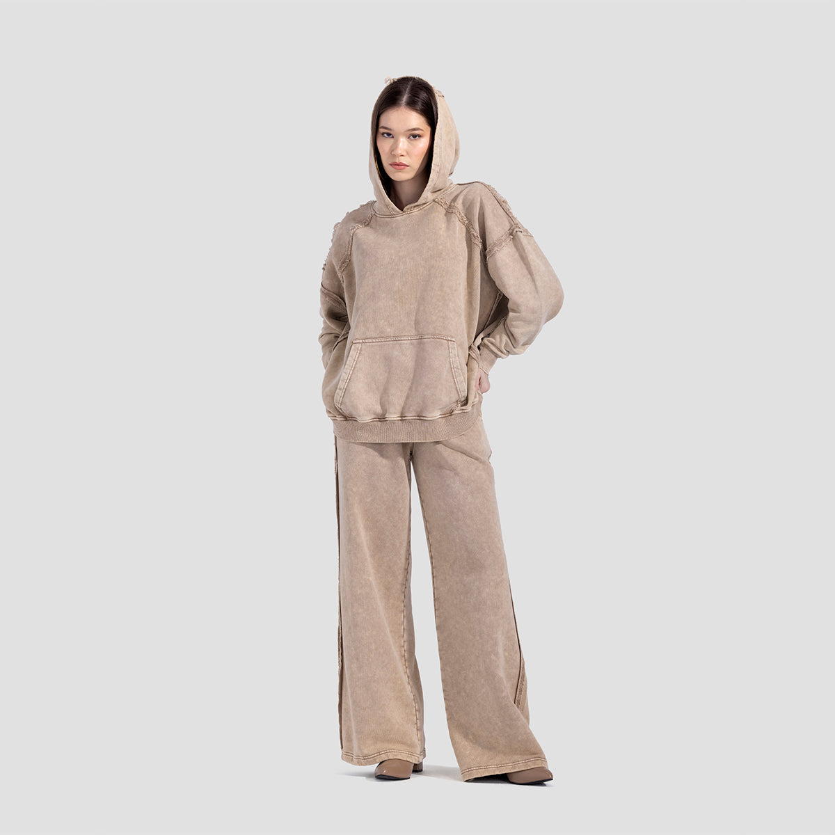 Washed beige pants