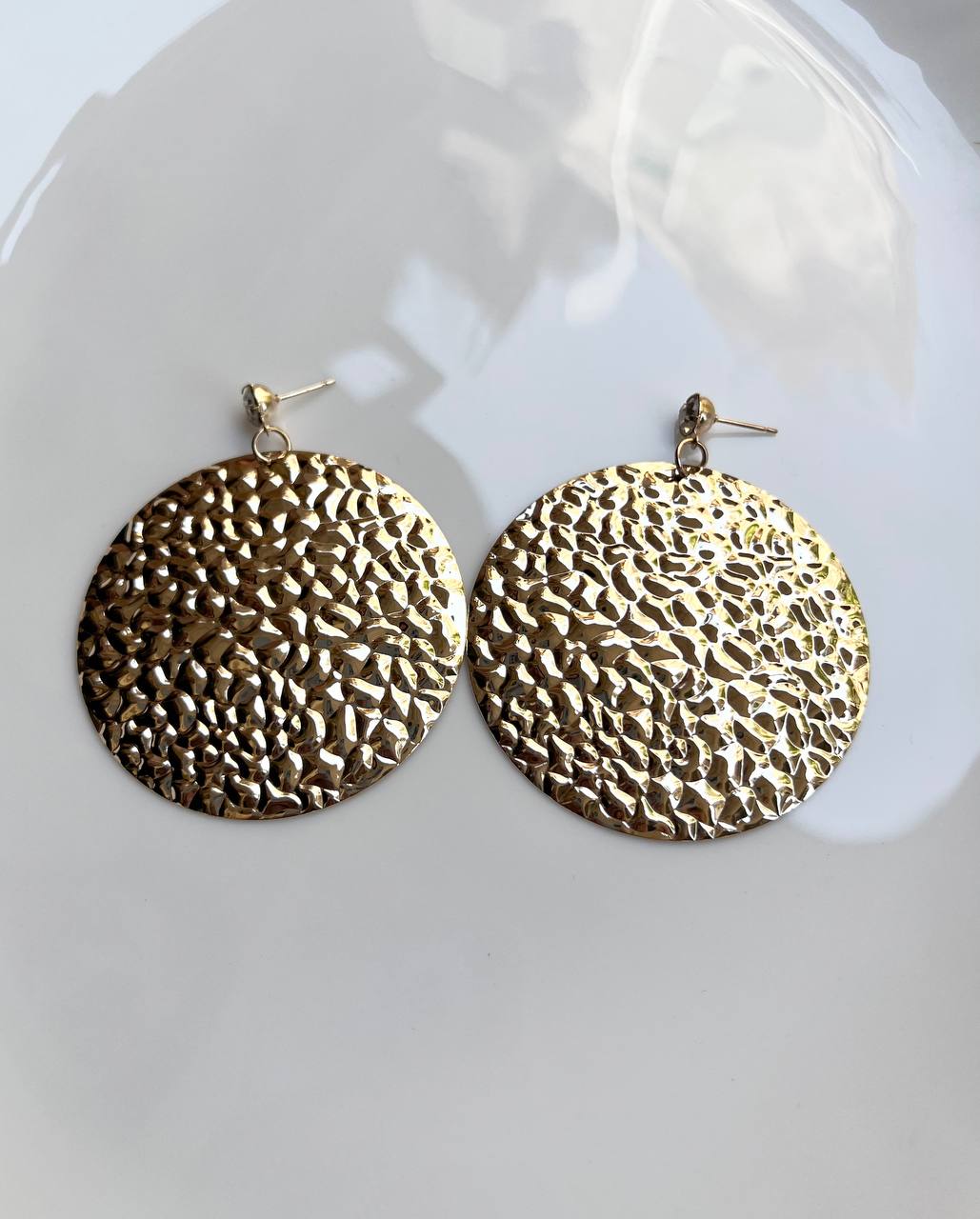 Fluffy - Scratched Metal Earring