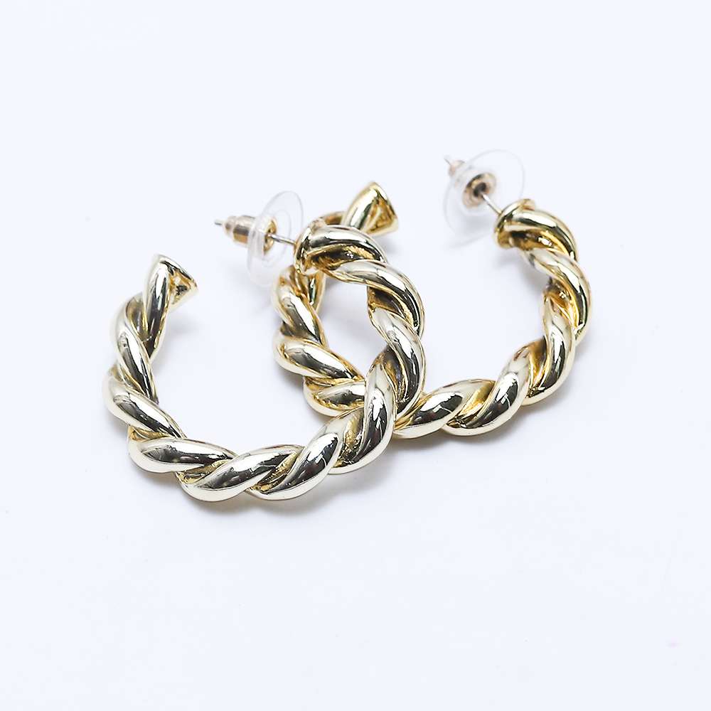 Fluffy - Twined Metal Earing Of Fluffy Women's Accessories-Gold