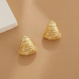 Fluffy - Luxurious Spiral Gold Earrings