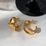 Fluffy - Modern Classic Gold Hoop Earrings