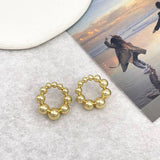 Fluffy - Elegant Gold Spherical Hoop Earring
