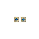 Fluffy - Square Chains Set - Earring Of Fluffy Women's Accessories