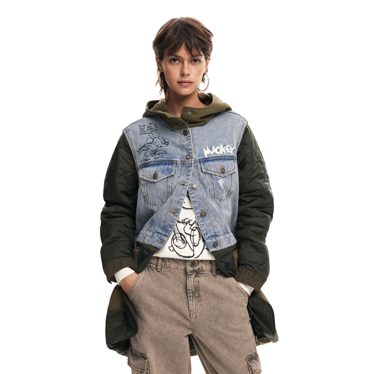 Desigual - Hybrid Parka With Mickey Hood - Sold by FIG