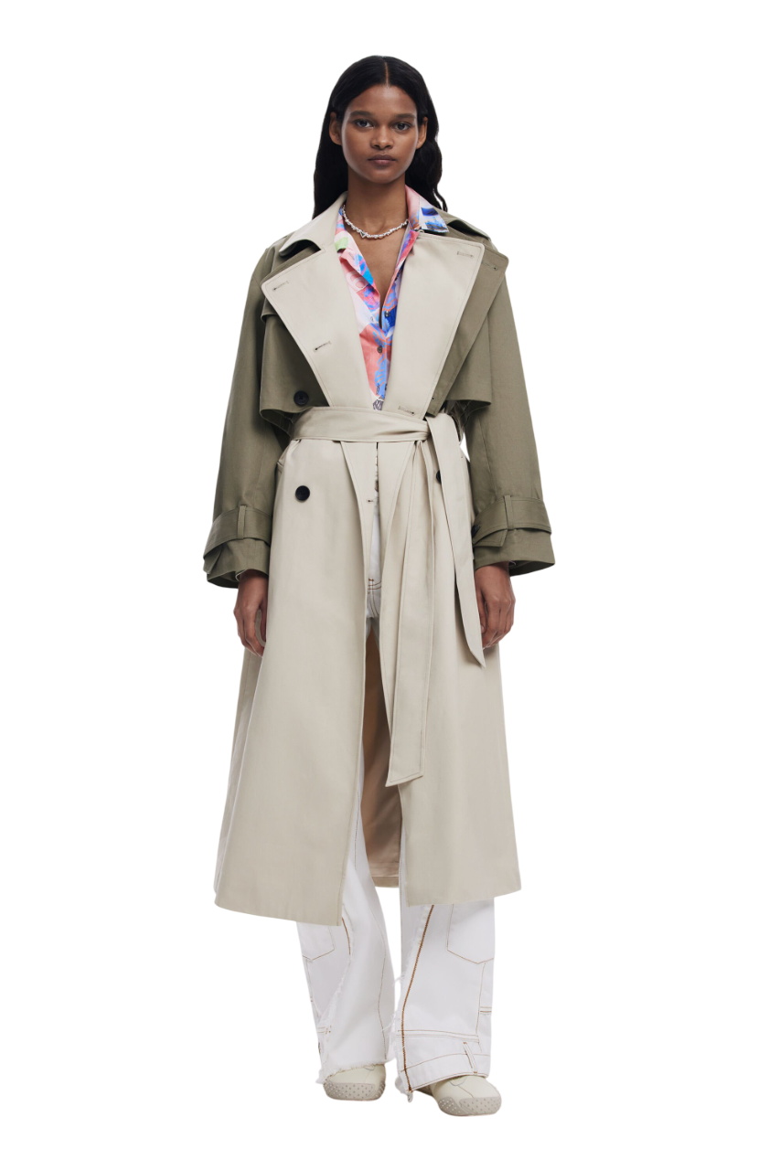 Desigual - Detachable two-tone trench coat - sold by FIG