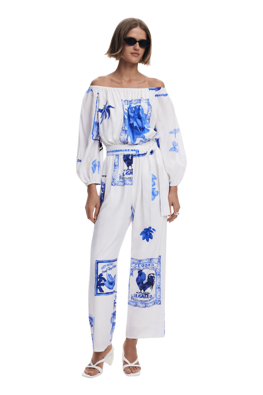 Desigual - Postcard print jumpsuit - sold by FIG