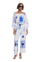 Desigual - Postcard print jumpsuit - sold by FIG