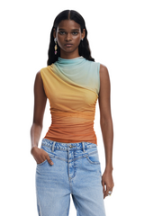 Desigual - Sunset draped T-shirt - sold by FIG