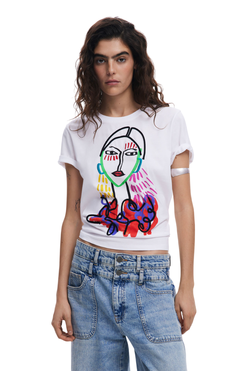Desigual - Arty print T-shirt - sold by FIG