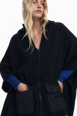 Desigual - Poncho with hood and pockets