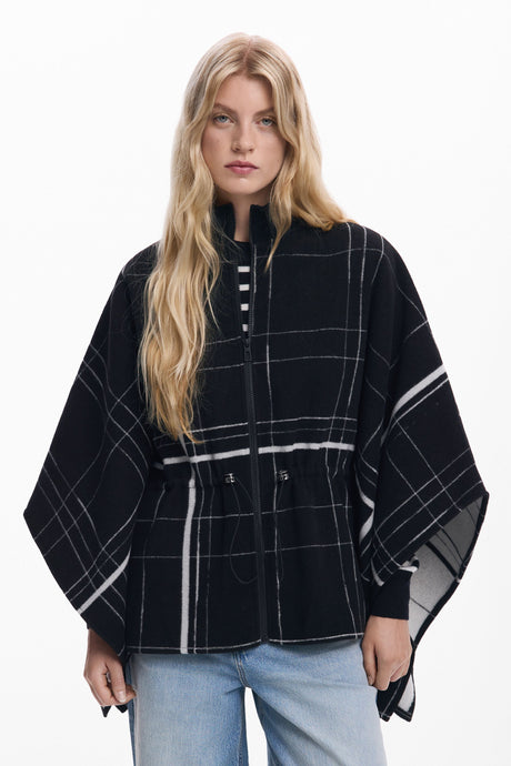 Desigual - Checkered poncho