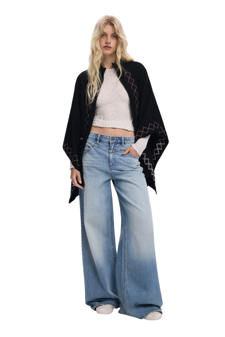 Desigual - Zig-zag poncho