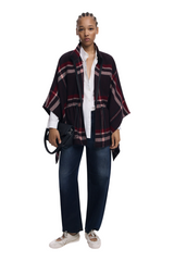 Desigual - Tartan poncho