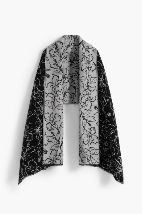Desigual - Reversible floral cape scarf
