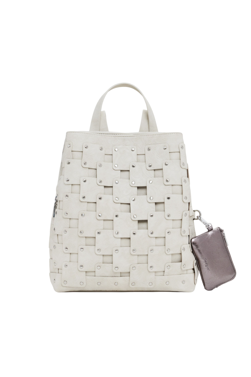 Desigual - Medium faux leather patch backpack