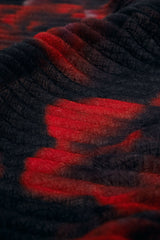 Desigual - Rectangular scarf with red flowers