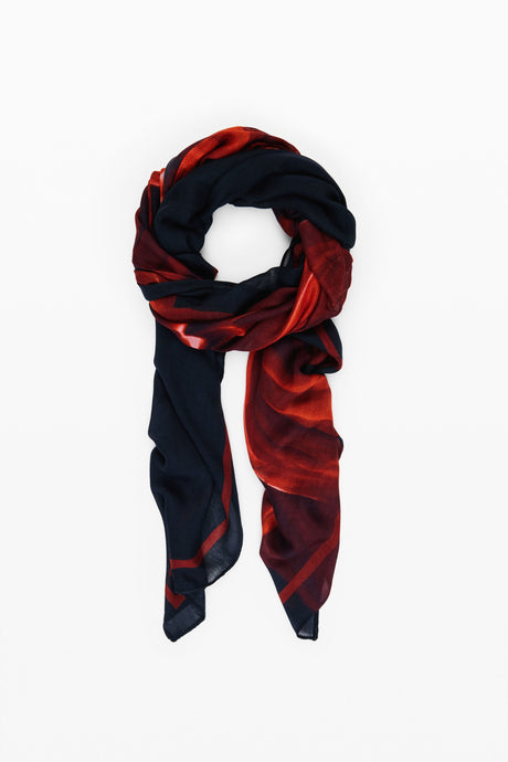 Desigual - Rectangular floral scarf