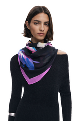 Desigual - Rectangular floral scarf